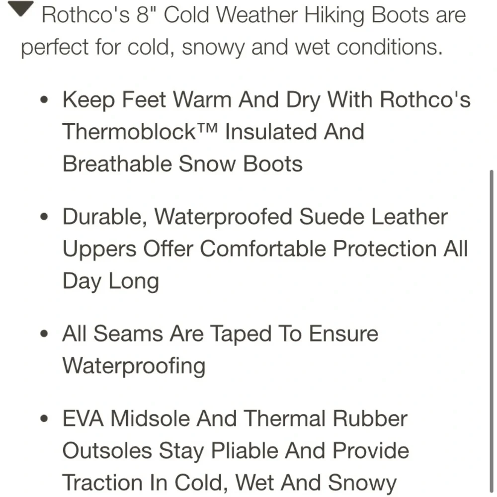 Rothco Venturer Black Cold Weather Hiking Boots